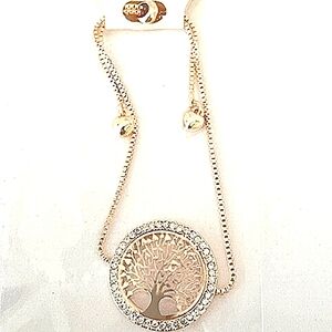 Rose gold Bracelet "tree of life" adjustable bracelet One size fits most.NEW